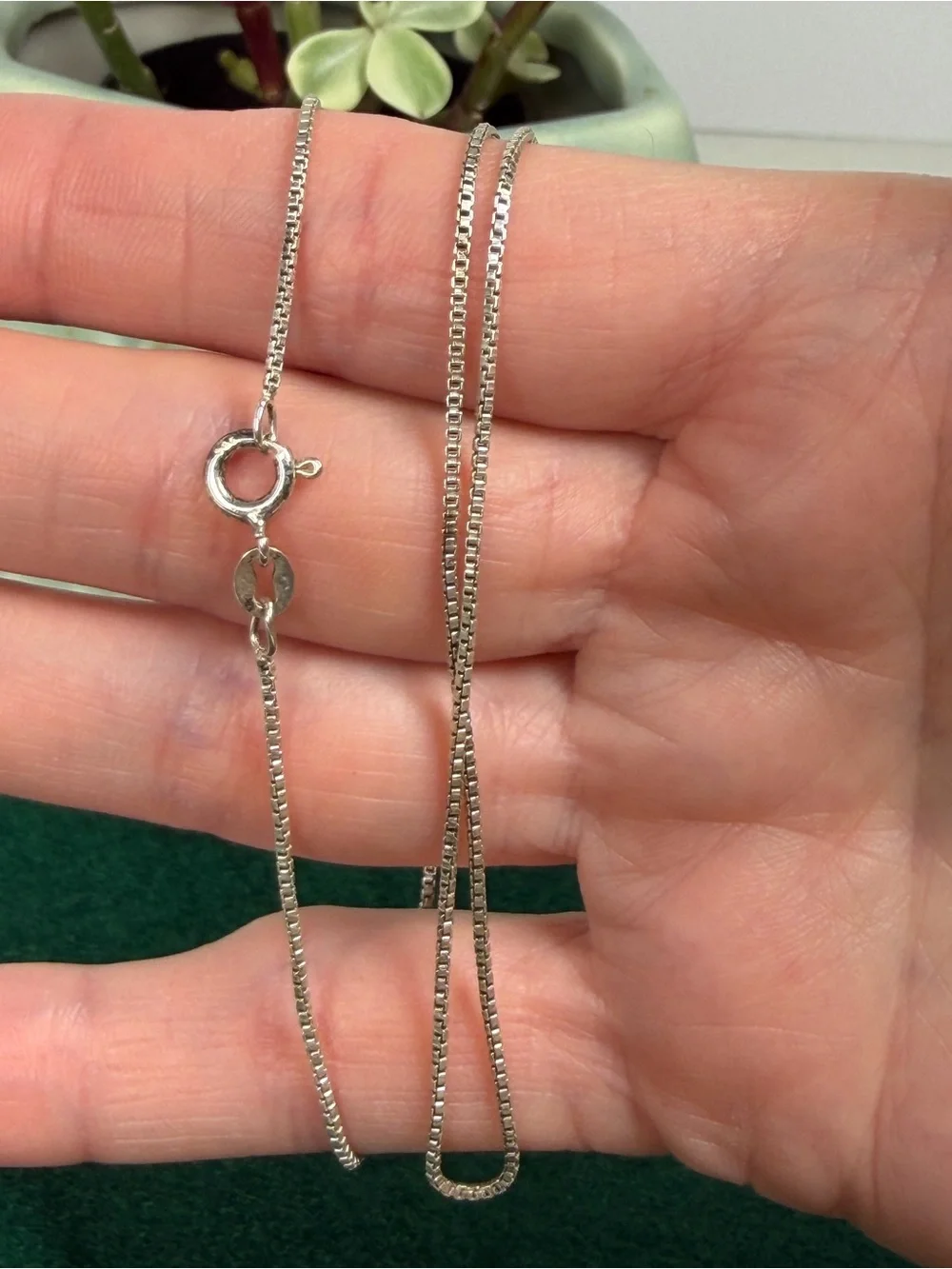 925 Italy Sterling Silver 18” Box Chain Necklace | 2g